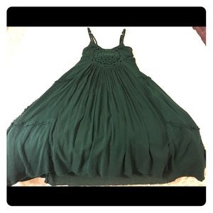 Free People long shift green dress